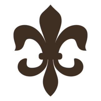 Fleur-de-lis Decal (Brown)